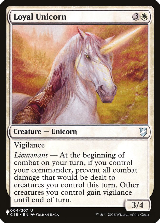 Loyal Unicorn [The List] | Jomio and Rueliete's Cards and Comics
