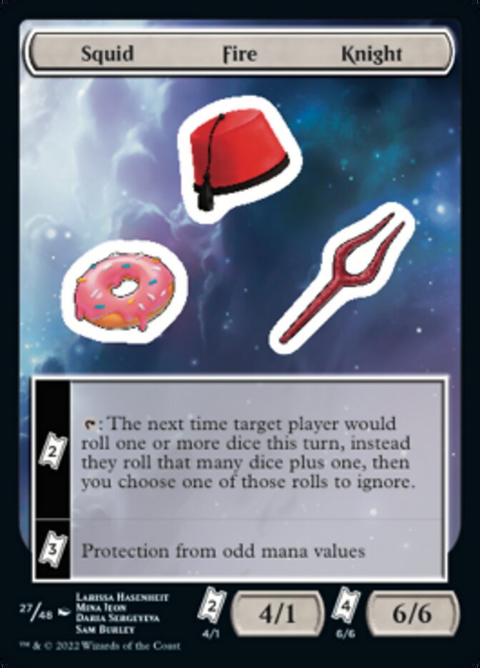 Squid Fire Knight [Unfinity Stickers] | Jomio and Rueliete's Cards and Comics