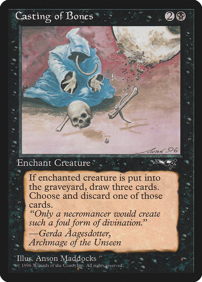 Casting of Bones (Skull on Ground) [Alliances] | Jomio and Rueliete's Cards and Comics