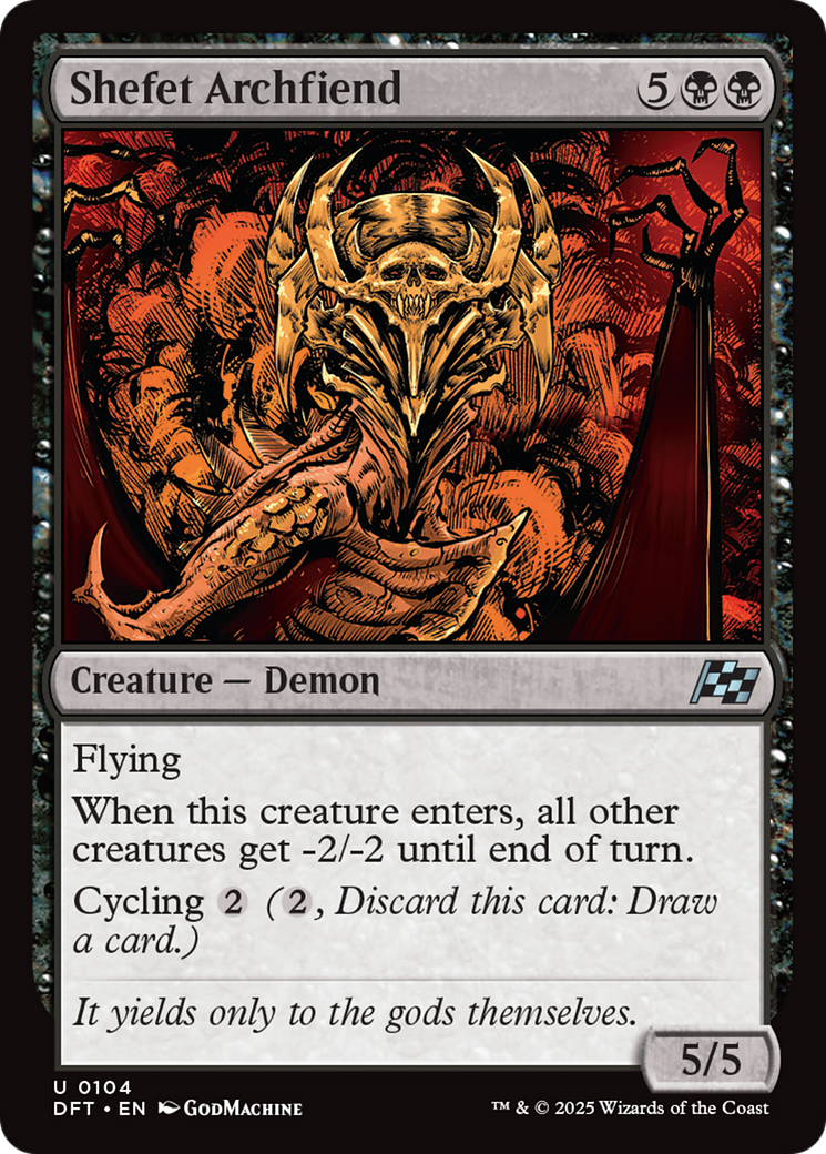 Shefet Archfiend [Aetherdrift] | Jomio and Rueliete's Cards and Comics