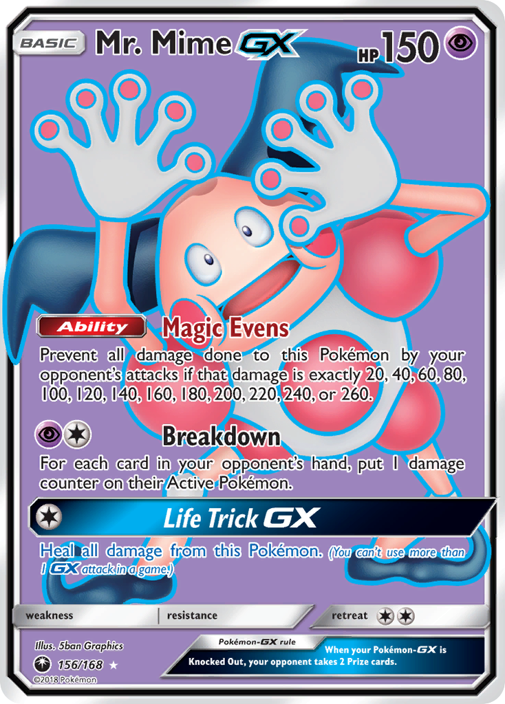 Mr. Mime GX (156/168) [Sun & Moon: Celestial Storm] | Jomio and Rueliete's Cards and Comics