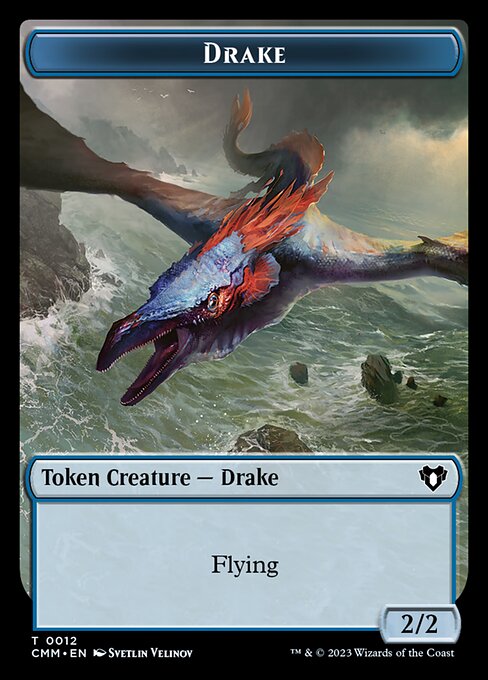 Spirit (0010) // Drake Double-Sided Token [Commander Masters Tokens] | Jomio and Rueliete's Cards and Comics
