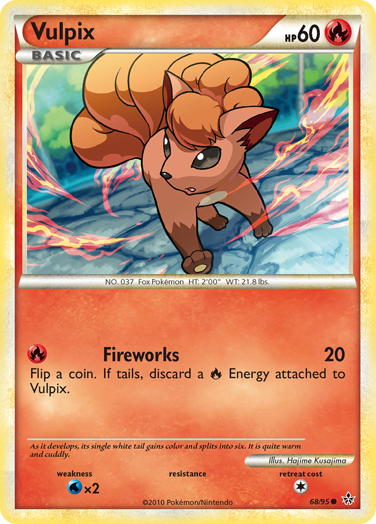Vulpix (68/95) [HeartGold & SoulSilver: Unleashed] | Jomio and Rueliete's Cards and Comics