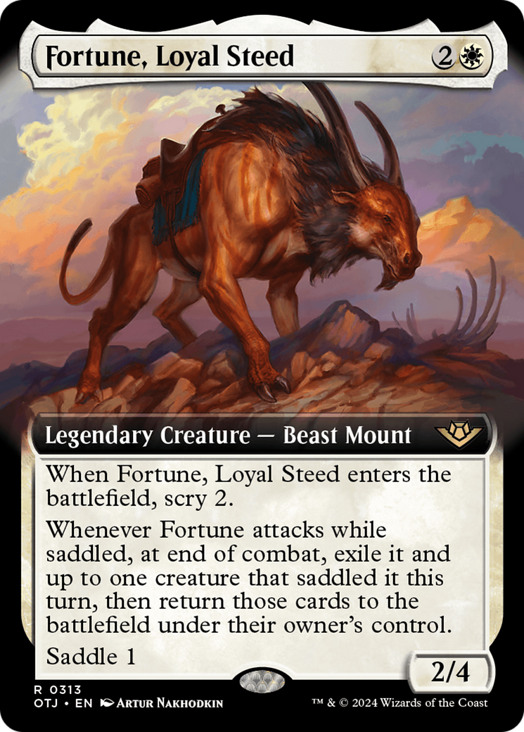 Fortune, Loyal Steed (Extended Art) [Outlaws of Thunder Junction] | Jomio and Rueliete's Cards and Comics