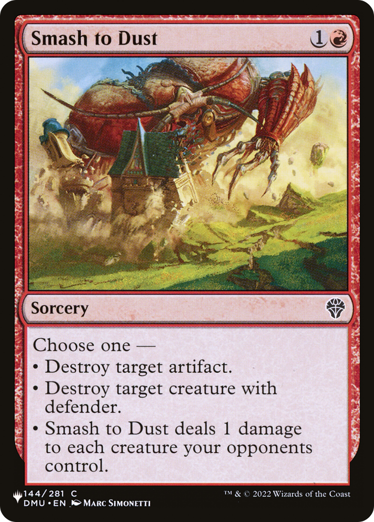 Smash to Dust [The List] | Jomio and Rueliete's Cards and Comics