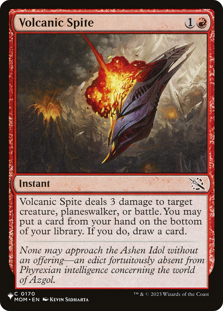 Volcanic Spite [The List] | Jomio and Rueliete's Cards and Comics