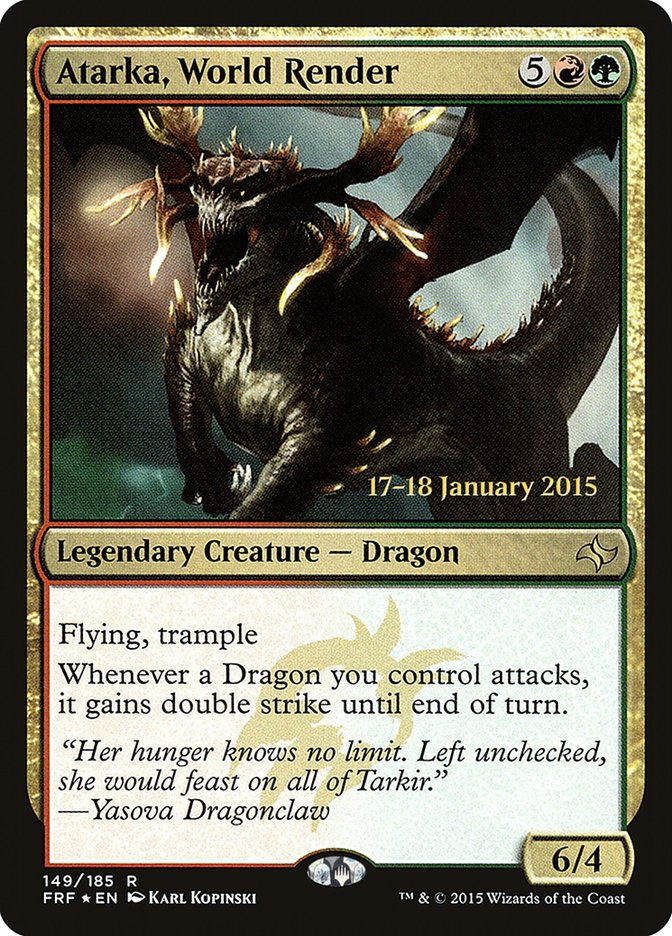 Atarka, World Render [Fate Reforged Prerelease Promos] | Jomio and Rueliete's Cards and Comics
