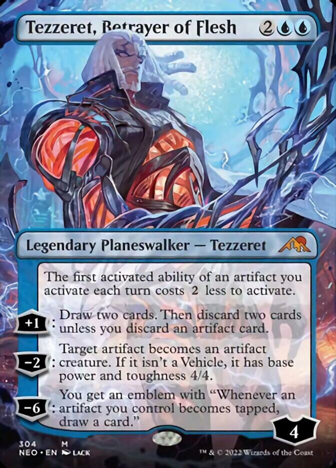 Tezzeret, Betrayer of Flesh (Borderless) [Kamigawa: Neon Dynasty] | Jomio and Rueliete's Cards and Comics