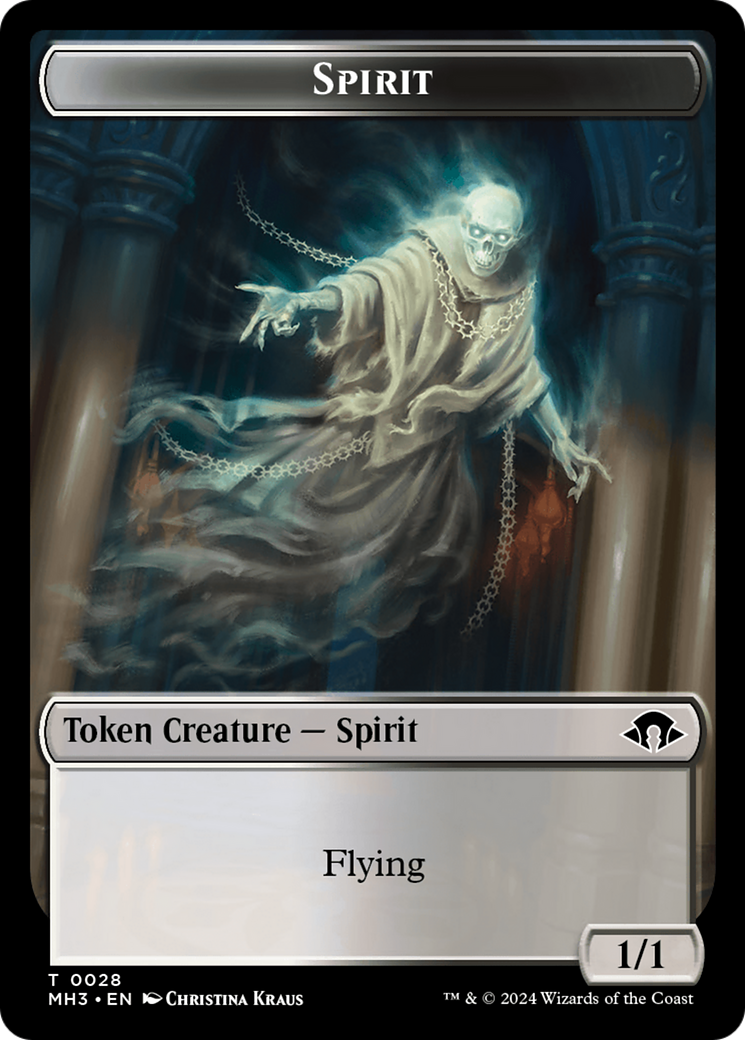 Spirit Token (0028) [Modern Horizons 3 Tokens] | Jomio and Rueliete's Cards and Comics