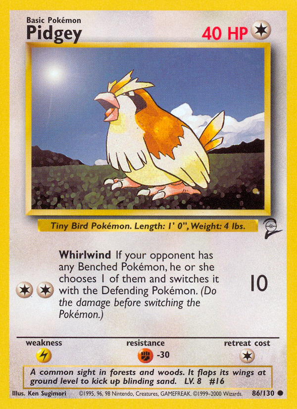 Pidgey (86/130) [Base Set 2] | Jomio and Rueliete's Cards and Comics