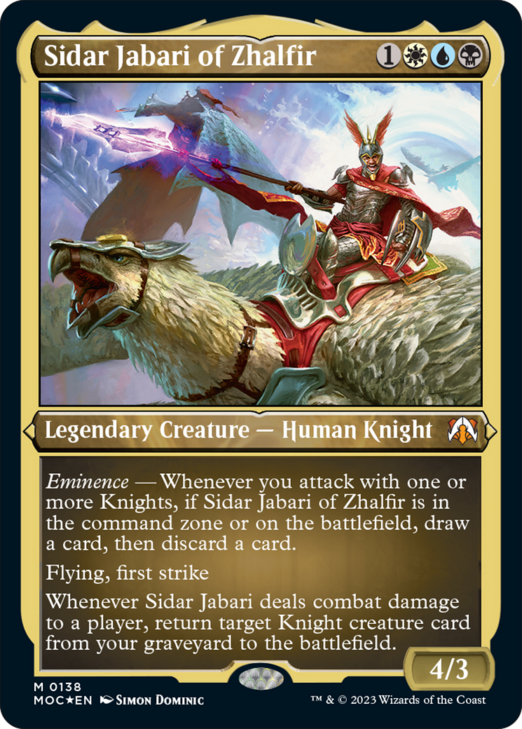 Sidar Jabari of Zhalfir (Display Commander) [March of the Machine Commander] | Jomio and Rueliete's Cards and Comics