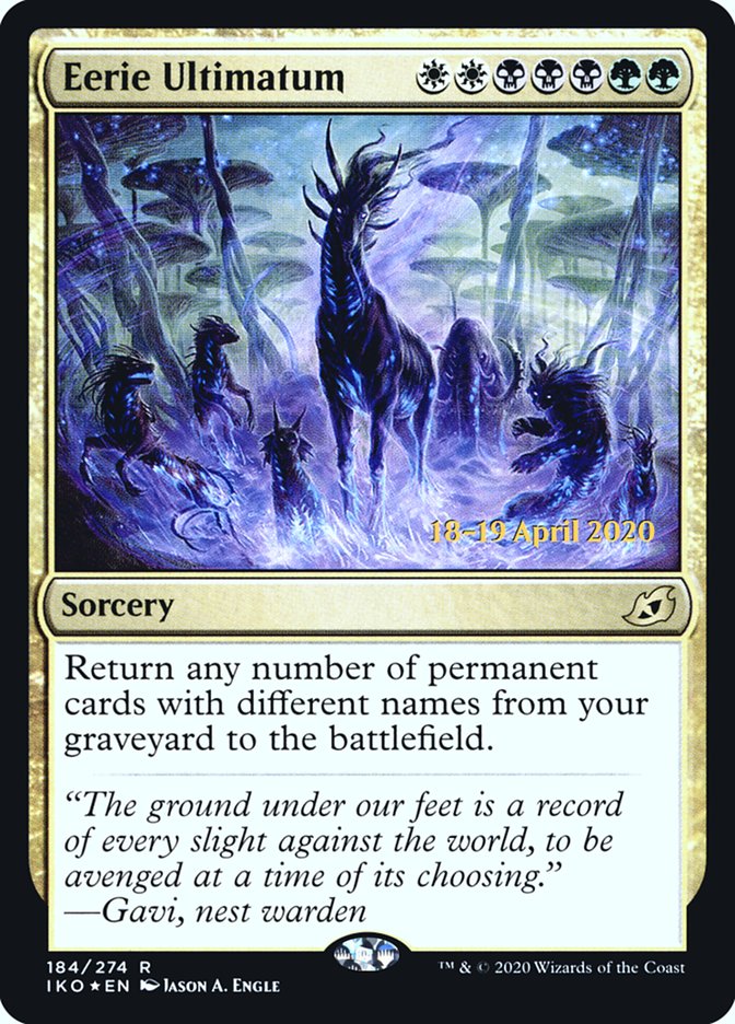 Eerie Ultimatum [Ikoria: Lair of Behemoths Prerelease Promos] | Jomio and Rueliete's Cards and Comics