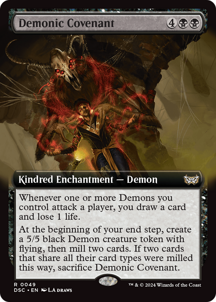 Demonic Covenant (Extended Art) [Duskmourn: House of Horror Commander] | Jomio and Rueliete's Cards and Comics