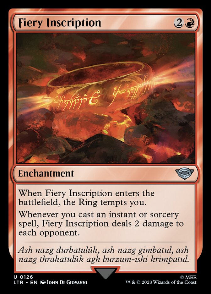 Fiery Inscription [The Lord of the Rings: Tales of Middle-Earth] | Jomio and Rueliete's Cards and Comics