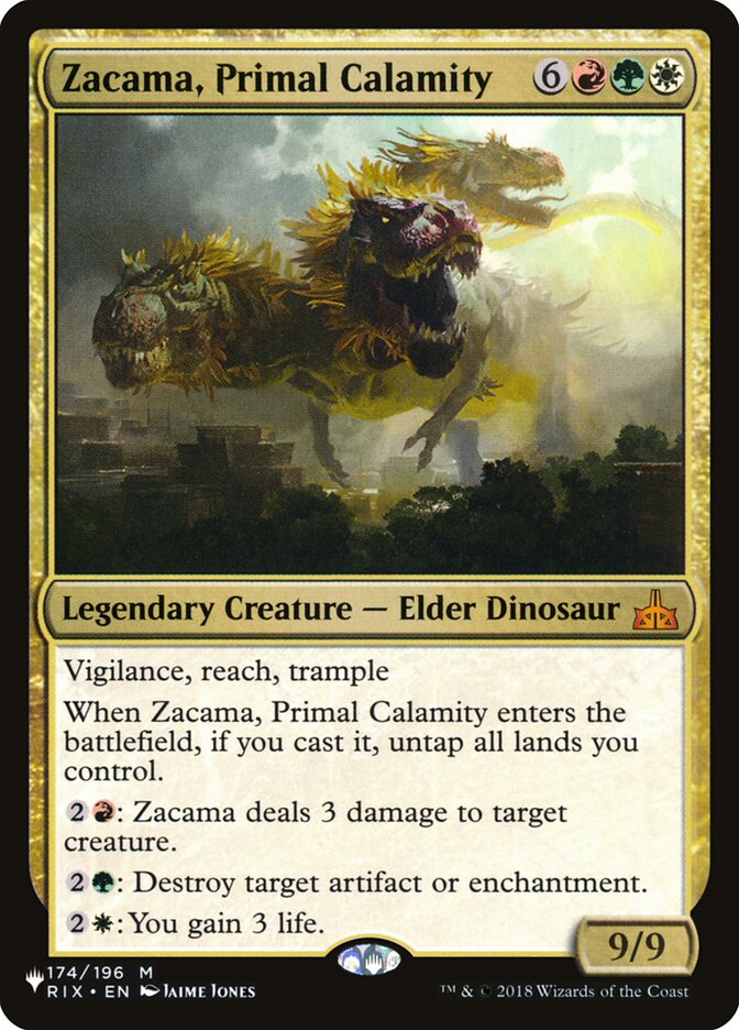 Zacama, Primal Calamity [The List] | Jomio and Rueliete's Cards and Comics