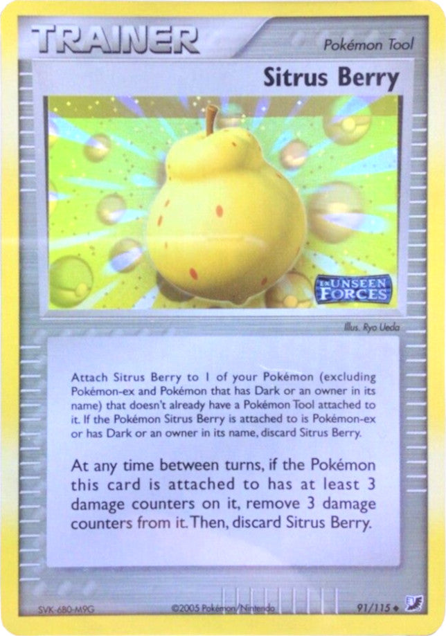 Sitrus Berry (91/115) (Stamped) [EX: Unseen Forces] | Jomio and Rueliete's Cards and Comics