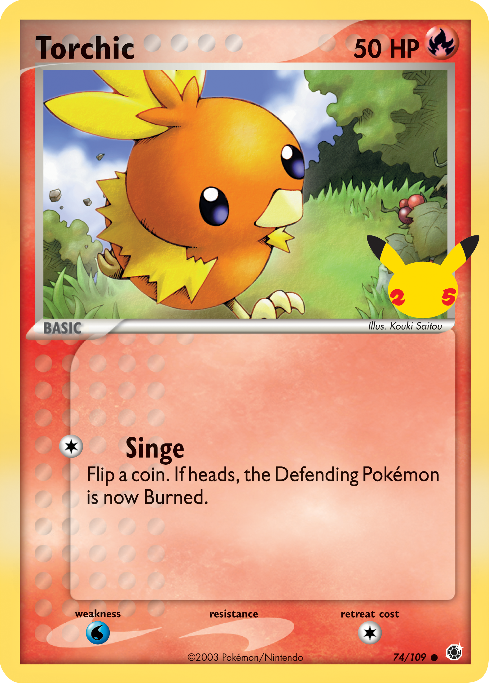 Torchic (74/109) (Jumbo Card) [First Partner Pack] | Jomio and Rueliete's Cards and Comics