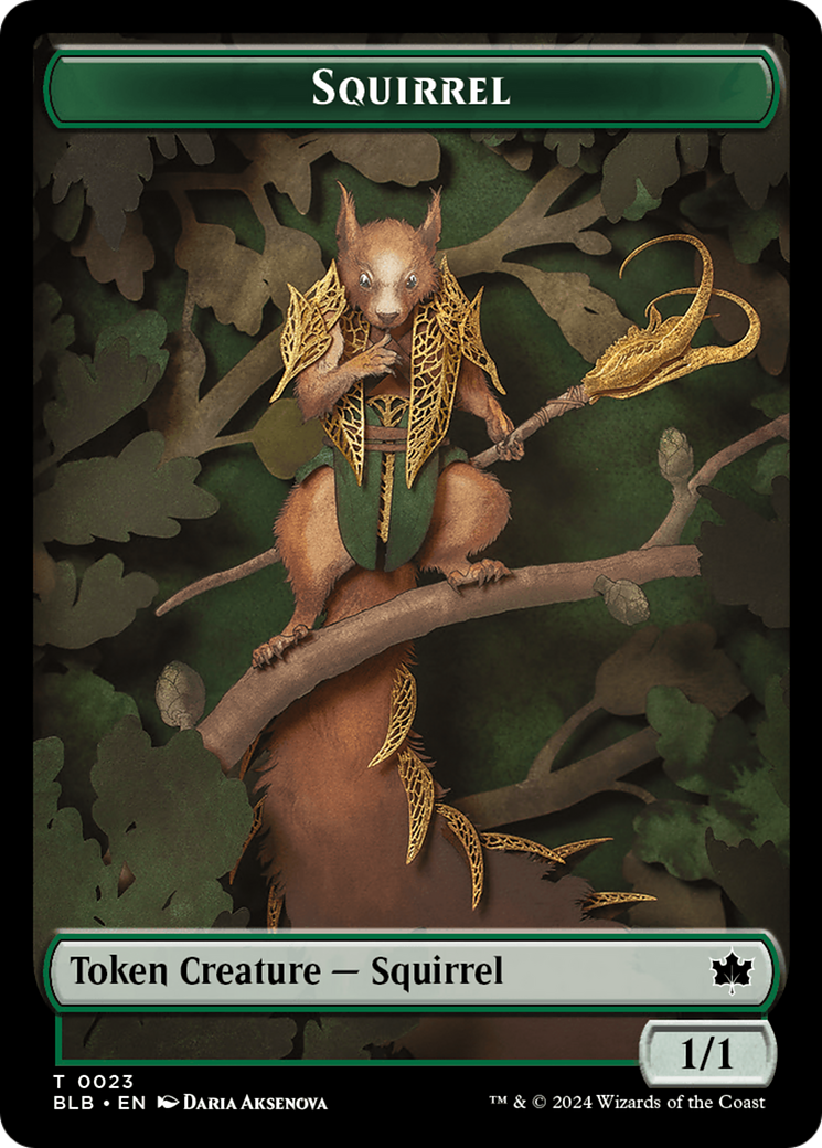 Squirrel // Starscape Cleric Double-Sided Token [Bloomburrow Tokens] | Jomio and Rueliete's Cards and Comics