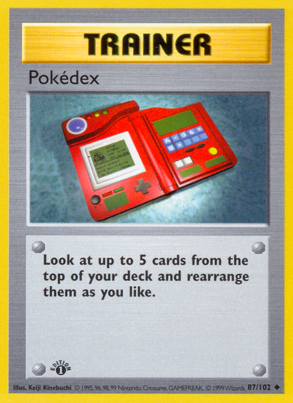 Pokedex (87/102) (Shadowless) [Base Set 1st Edition] | Jomio and Rueliete's Cards and Comics