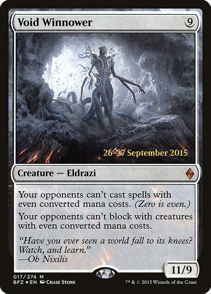 Void Winnower [Battle for Zendikar Prerelease Promos] | Jomio and Rueliete's Cards and Comics