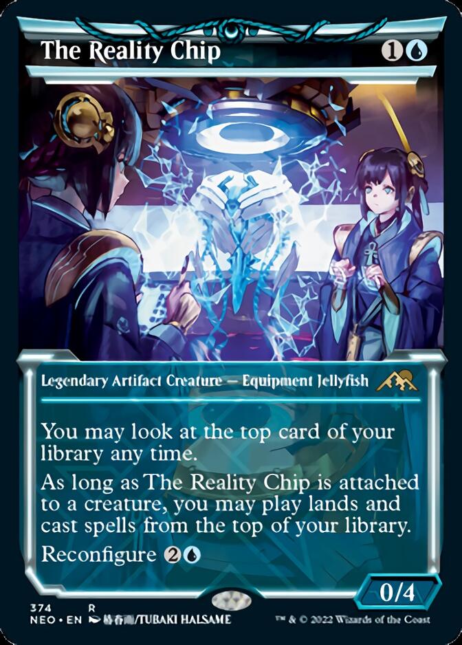 The Reality Chip (Showcase Soft Glow) [Kamigawa: Neon Dynasty] | Jomio and Rueliete's Cards and Comics