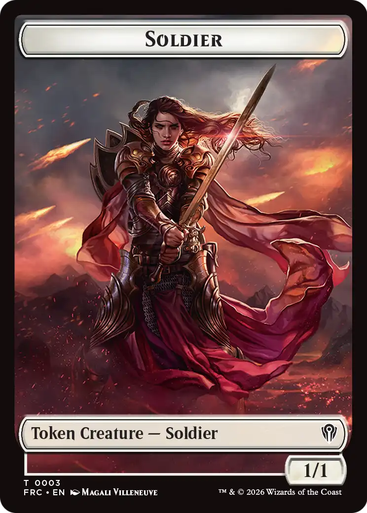 Soldier // Shark Double-Sided Token [Reality Fracture Commander Tokens] | Jomio and Rueliete's Cards and Comics