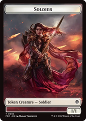 Soldier // Shark Double-Sided Token [Reality Fracture Commander Tokens] | Jomio and Rueliete's Cards and Comics