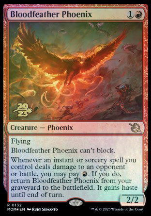 Bloodfeather Phoenix [March of the Machine Prerelease Promos] | Jomio and Rueliete's Cards and Comics