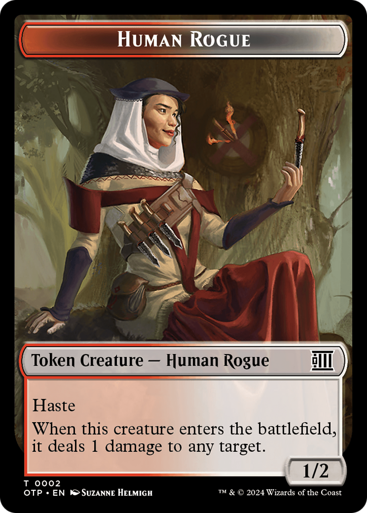 Human Rogue Token [Outlaws of Thunder Junction: Breaking News Tokens] | Jomio and Rueliete's Cards and Comics