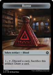 Mercenary // Blood Double-Sided Token [Outlaws of Thunder Junction Tokens] | Jomio and Rueliete's Cards and Comics