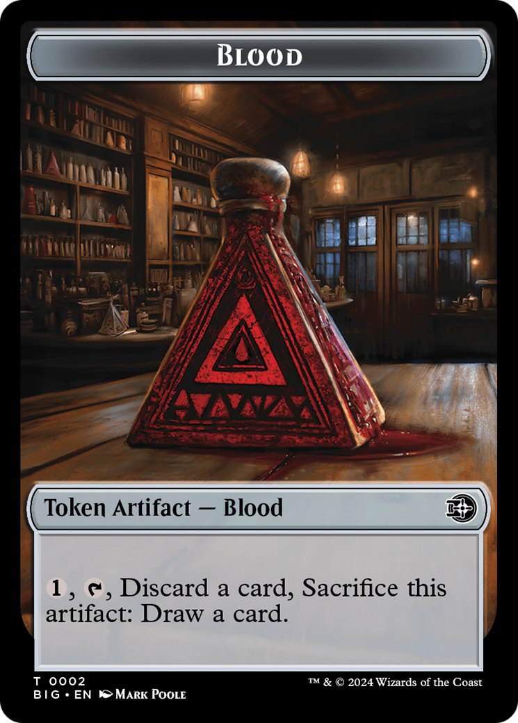 Blood // Plot Double-Sided Token [Outlaws of Thunder Junction: The Big Score Tokens] | Jomio and Rueliete's Cards and Comics