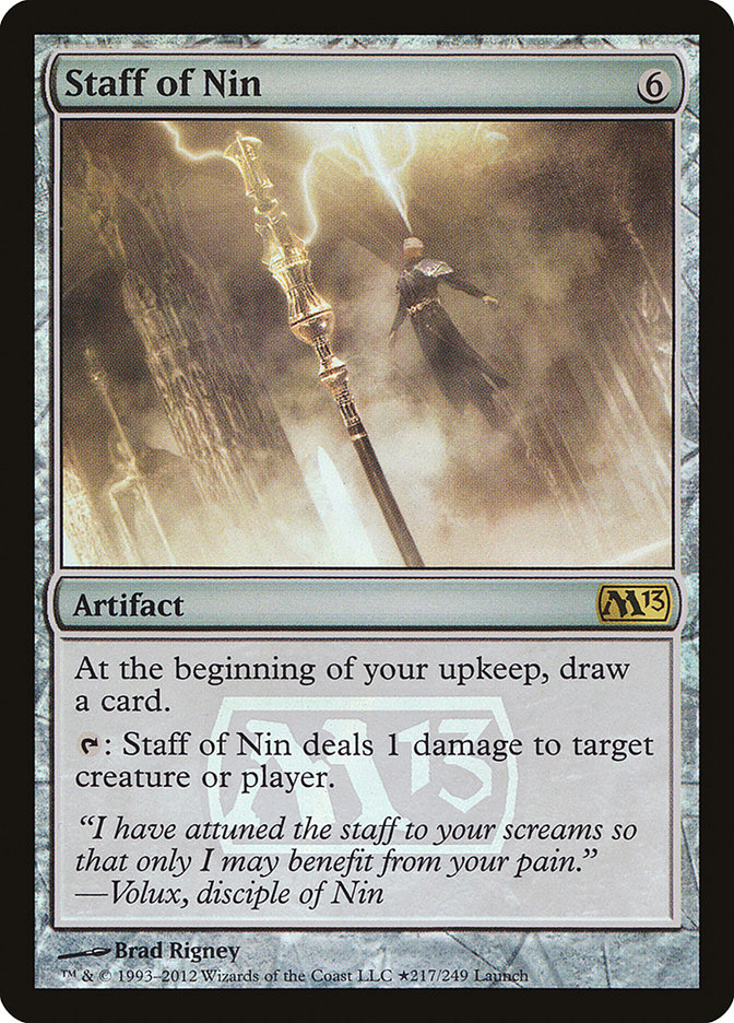 Staff of Nin [Magic 2013 Prerelease Promos] | Jomio and Rueliete's Cards and Comics