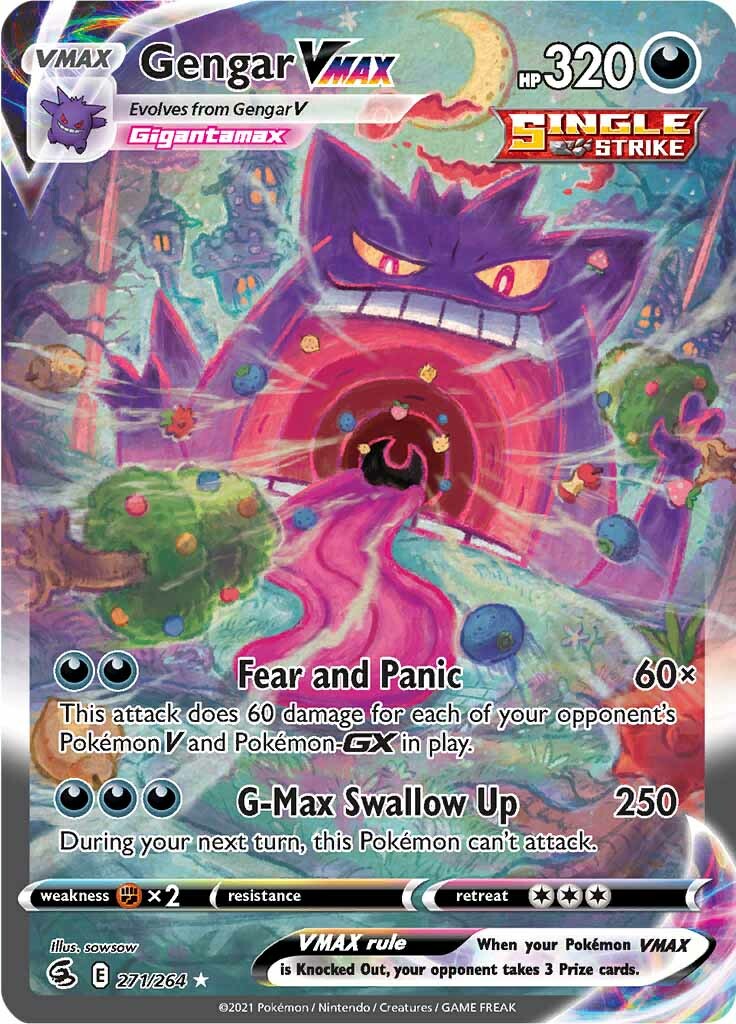 Gengar VMAX (271/264) [Sword & Shield: Fusion Strike] | Jomio and Rueliete's Cards and Comics