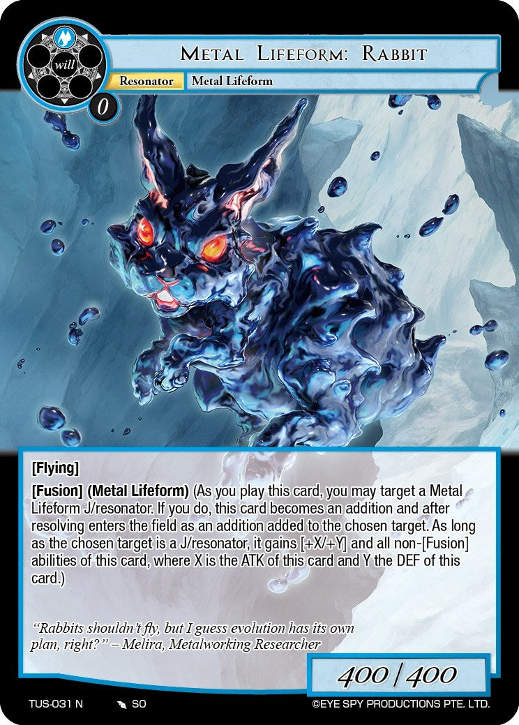Metal Lifeform: Rabbit (TUS-031 N) [The Underworld of Secrets] | Jomio and Rueliete's Cards and Comics