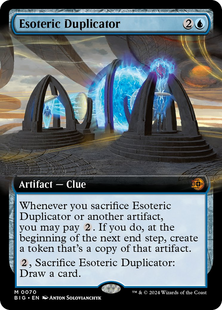 Esoteric Duplicator (Extended Art) [Outlaws of Thunder Junction: The Big Score] | Jomio and Rueliete's Cards and Comics