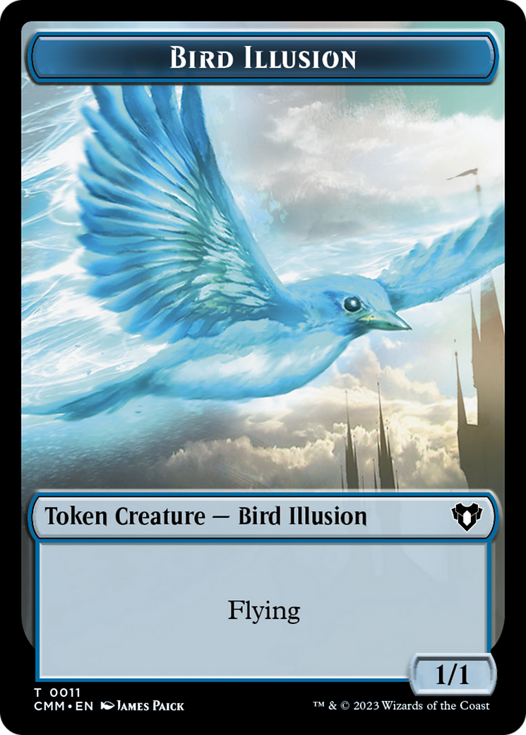 Bird Illusion Token [Commander Masters Tokens] | Jomio and Rueliete's Cards and Comics