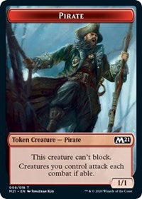 Pirate // Treasure Double-Sided Token [Core Set 2021 Tokens] | Jomio and Rueliete's Cards and Comics
