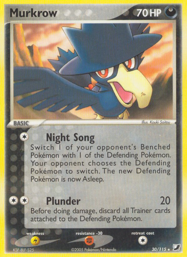 Murkrow (30/115) [EX: Unseen Forces] | Jomio and Rueliete's Cards and Comics