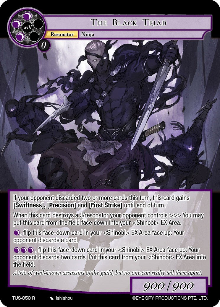 The Black Triad (TUS-058 R) [The Underworld of Secrets] | Jomio and Rueliete's Cards and Comics