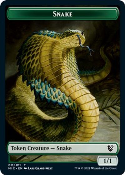 Spirit // Snake Double-Sided Token [Innistrad: Midnight Hunt Commander Tokens] | Jomio and Rueliete's Cards and Comics