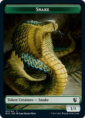 Spirit // Snake Double-Sided Token [Innistrad: Midnight Hunt Commander Tokens] | Jomio and Rueliete's Cards and Comics