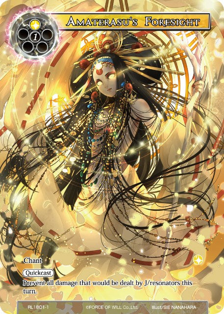 Amaterasu's Foresight (RL1801-1) [Promo Cards] | Jomio and Rueliete's Cards and Comics