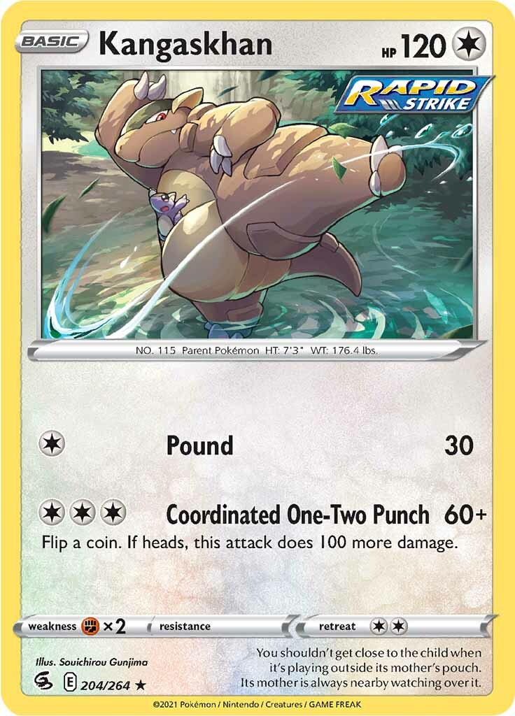 Kangaskhan (204/264) [Sword & Shield: Fusion Strike] | Jomio and Rueliete's Cards and Comics