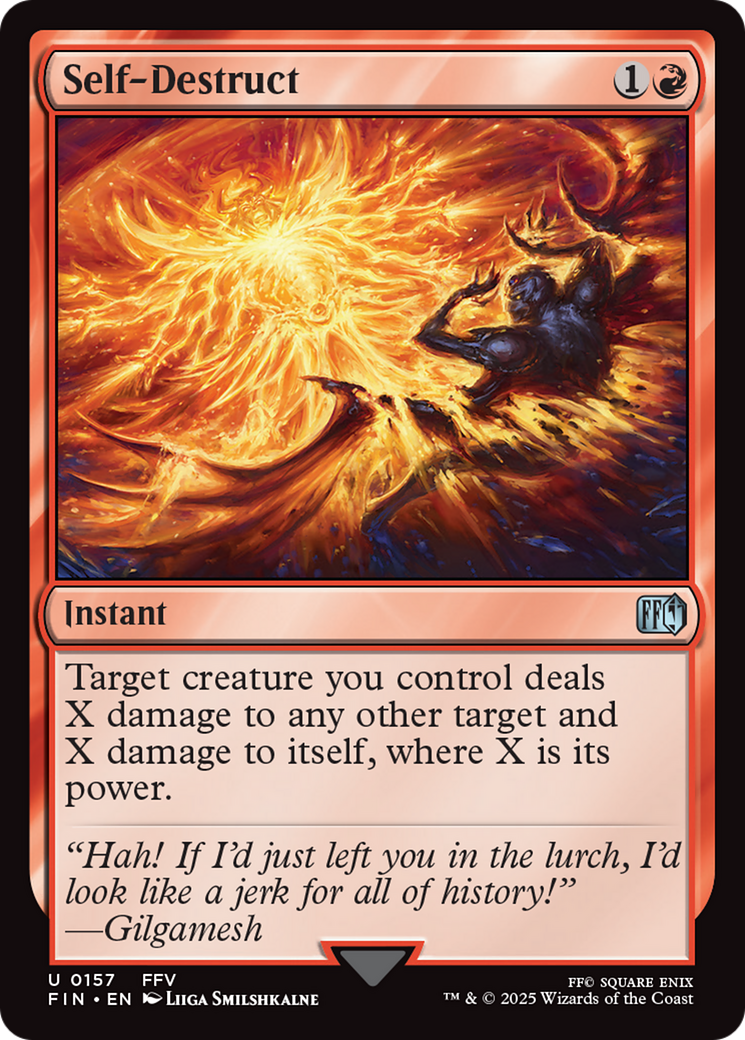Self-Destruct [FINAL FANTASY] | Jomio and Rueliete's Cards and Comics