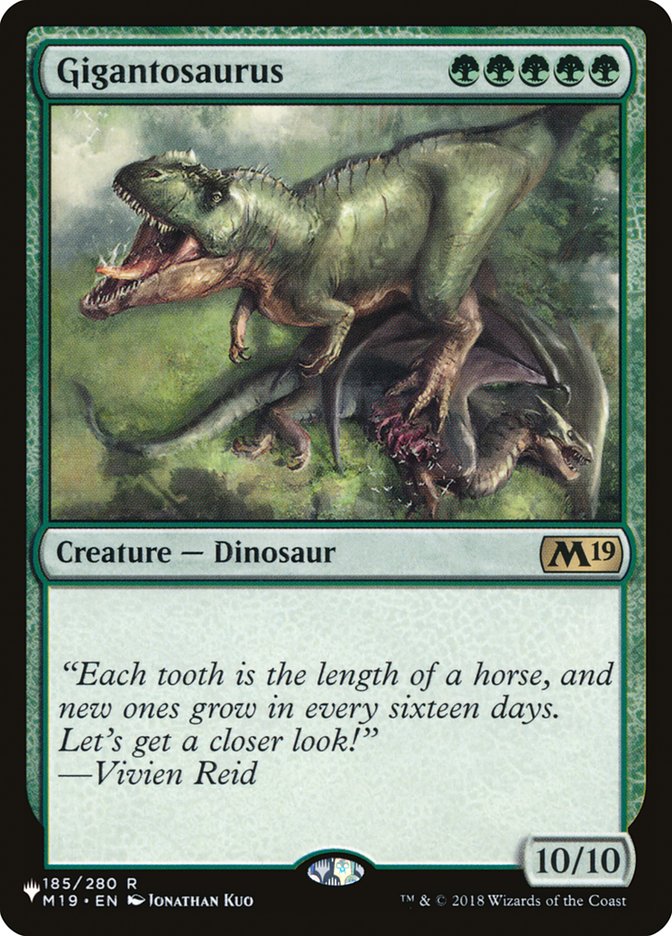 Gigantosaurus [The List] | Jomio and Rueliete's Cards and Comics