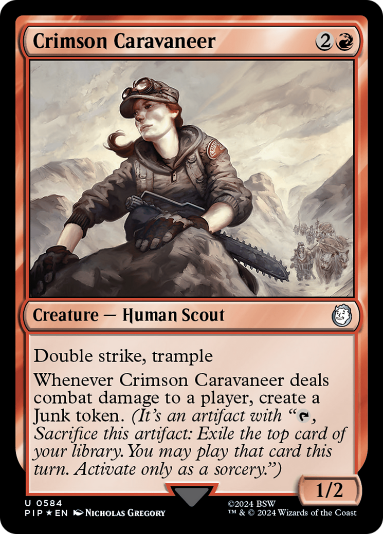 Crimson Caravaneer (Surge Foil) [Fallout] | Jomio and Rueliete's Cards and Comics