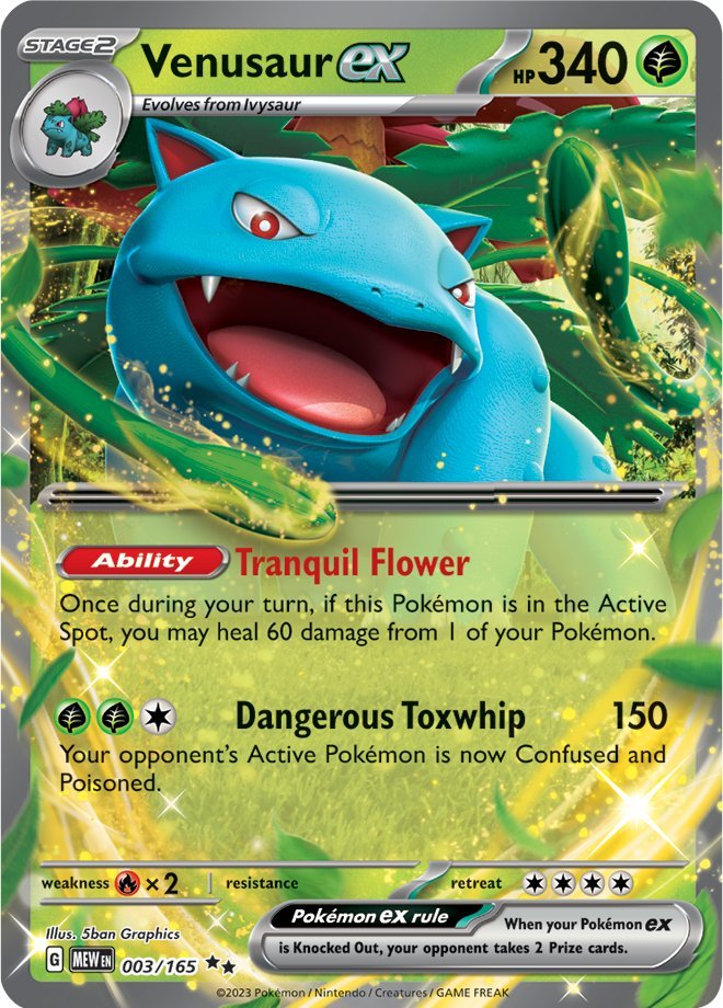 Venusaur ex (003/165) [Scarlet & Violet 151] | Jomio and Rueliete's Cards and Comics
