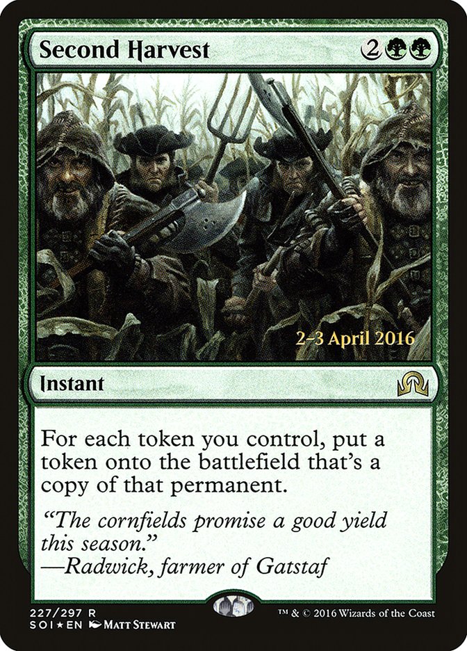 Second Harvest [Shadows over Innistrad Prerelease Promos] | Jomio and Rueliete's Cards and Comics