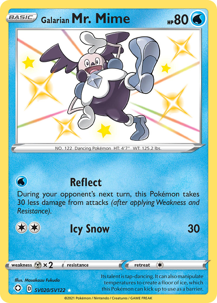 Galarian Mr. Mime (SV020/SV122) [Sword & Shield: Shining Fates] | Jomio and Rueliete's Cards and Comics