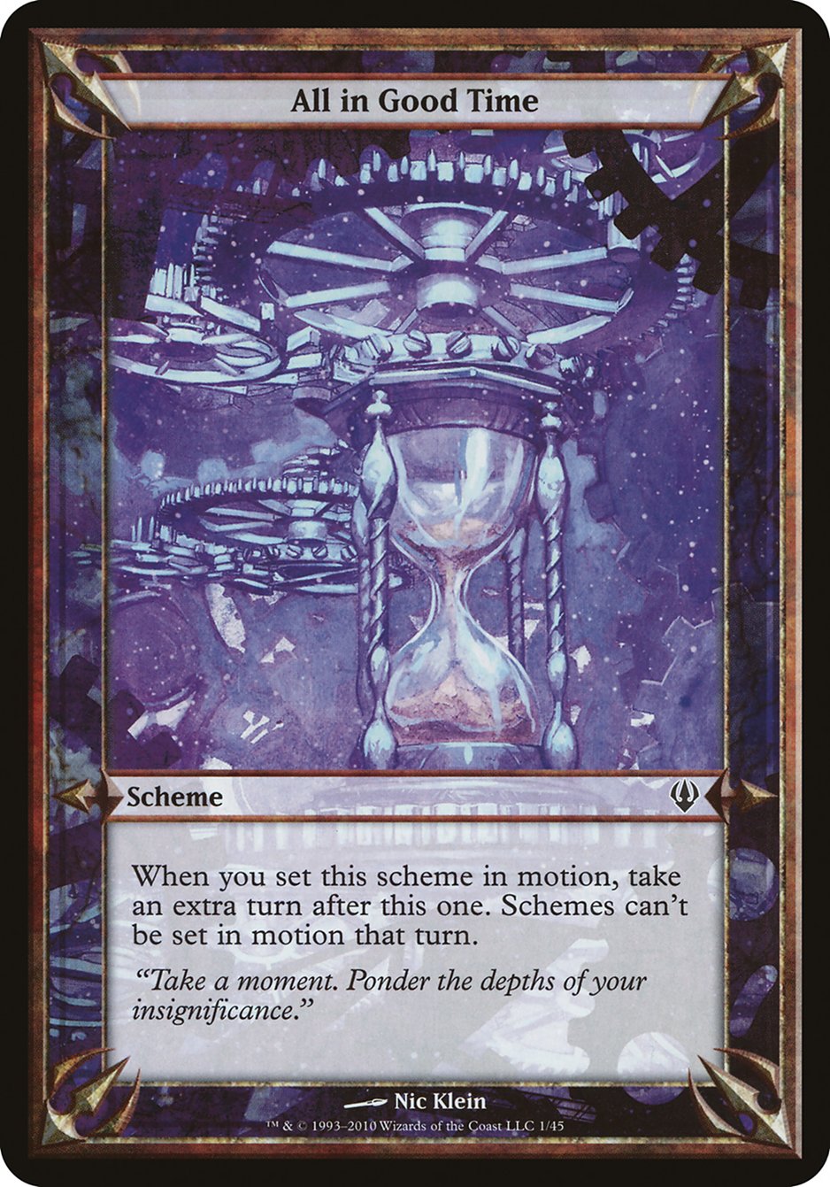 All in Good Time (Schemes) [Archenemy Schemes] | Jomio and Rueliete's Cards and Comics